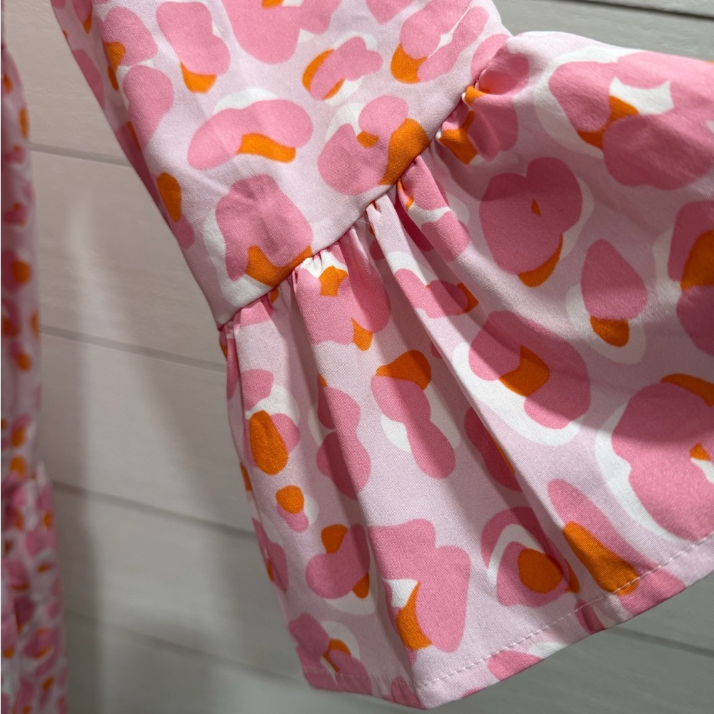 Michelle McDowell Pink/Orange Flowy Tiered Dress…. - Picture 11 of 12